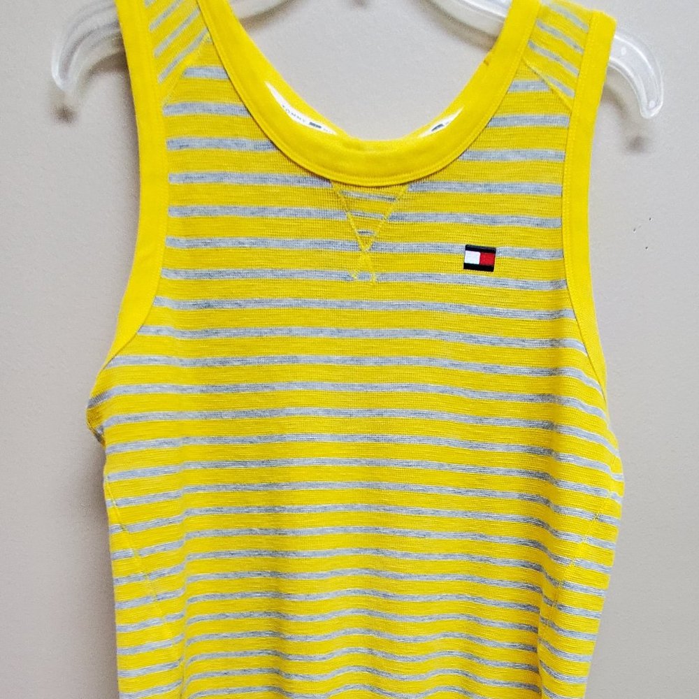 Tommy Hilfiger Yellow Gray Stripe Top